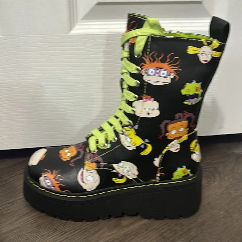 Dolls Kill x Rugrats | NWOB All Growed Up Combat Boots - Picture 2 of 7